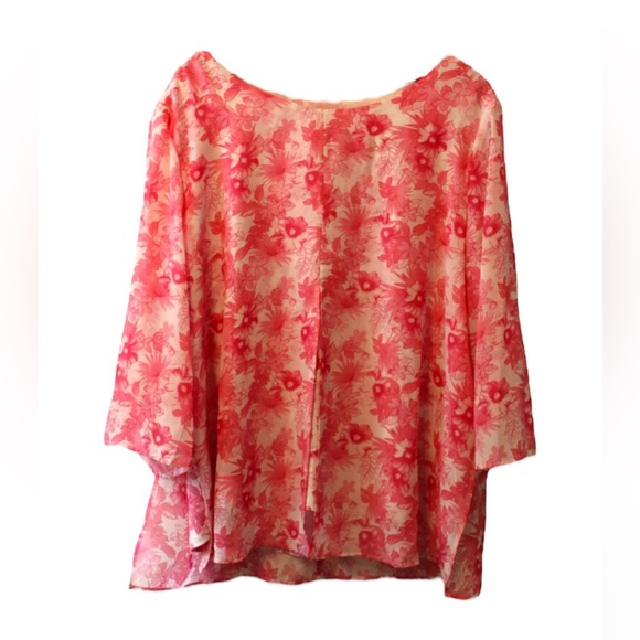 Chico’s Pink Floral Blouse - Picture 1 of 3